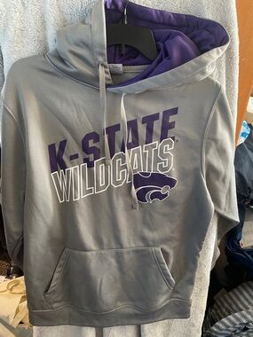 Stadium Athletics Purple & Gray KSU fleece lined Pullover Hoodie